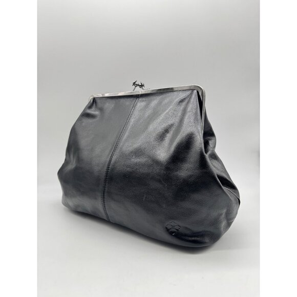 PATRICIA NASH Serafina leather large clutch crossbody + Dust bag - Black - Picture 3 of 16